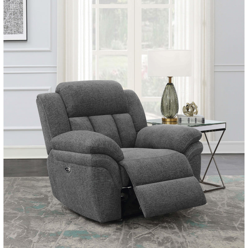  Coaster Furniture Bahrain 609543P Upholstered Power Glider Recliner - Charcoal IMAGE 10