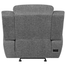  Coaster Furniture Bahrain 609543P Upholstered Power Glider Recliner - Charcoal IMAGE 6