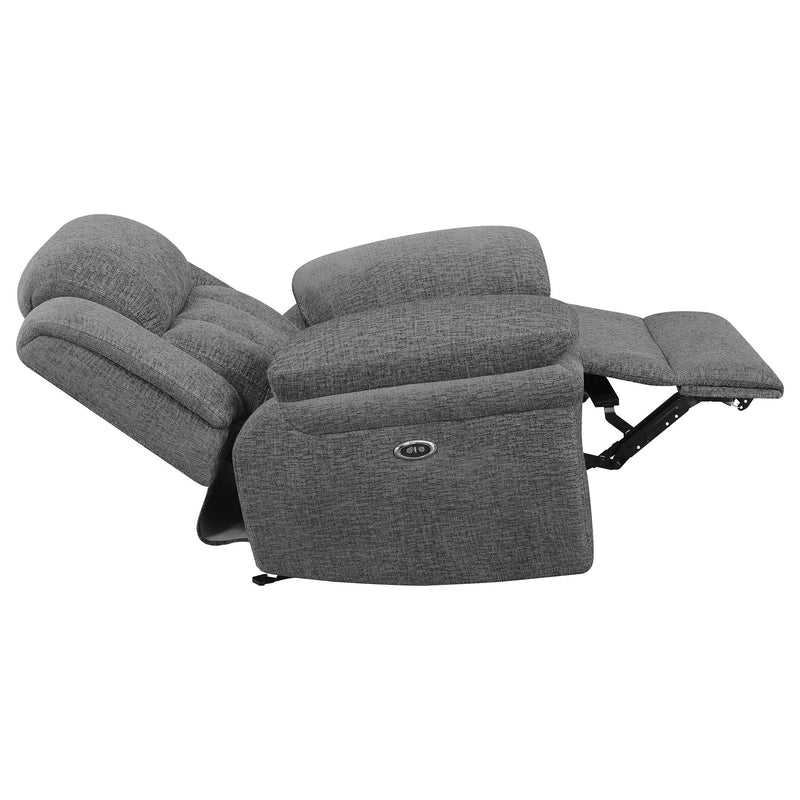  Coaster Furniture Bahrain 609543P Upholstered Power Glider Recliner - Charcoal IMAGE 8