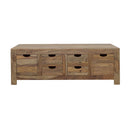  Coaster Furniture Esther 723888 6-Drawer Solid Wood Coffee Table - Natural Sheesham IMAGE 2