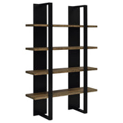  Coaster Furniture Danbrook 882036 71-inch 4-shelf Bookshelf - Black and Aged Walnut IMAGE 1