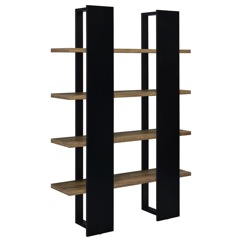  Coaster Furniture Danbrook 882036 71-inch 4-shelf Bookshelf - Black and Aged Walnut IMAGE 5