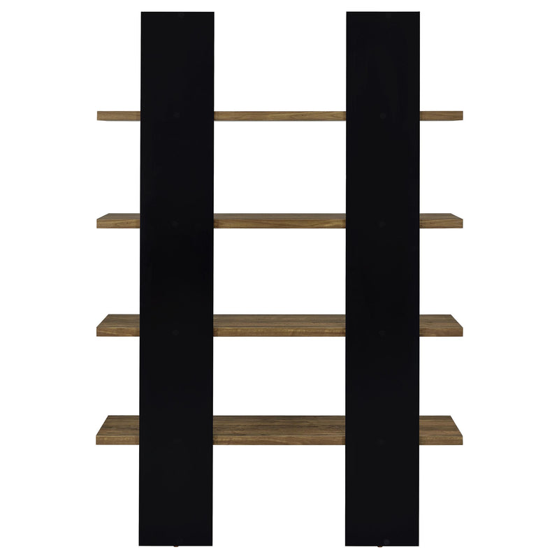  Coaster Furniture Danbrook 882036 71-inch 4-shelf Bookshelf - Black and Aged Walnut IMAGE 6