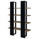 Coaster Furniture Danbrook 882036 71-inch 4-shelf Bookshelf - Black and Aged Walnut IMAGE 7