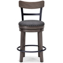 Signature Design by Ashley Caitbrook D388-224 Upholstered Swivel Barstool IMAGE 2
