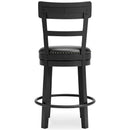Signature Design by Ashley Valebeck D546-624 Upholstered Swivel Barstool IMAGE 4