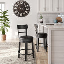 Signature Design by Ashley Valebeck D546-624 Upholstered Swivel Barstool IMAGE 5