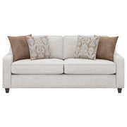  Coaster Furniture Christine 552061 Upholstered Sloped Arm Sofa - Beige IMAGE 2