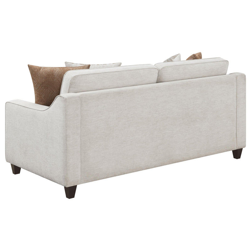  Coaster Furniture Christine 552061 Upholstered Sloped Arm Sofa - Beige IMAGE 5