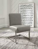Coral - Synthetic Leather Upholstered Dining Chair (Set of 2) - Carrara / Stainless Steel