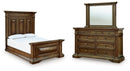 Frantanna - 3 Pc. - Queen Panel Bed, Dresser And Mirror - Brown