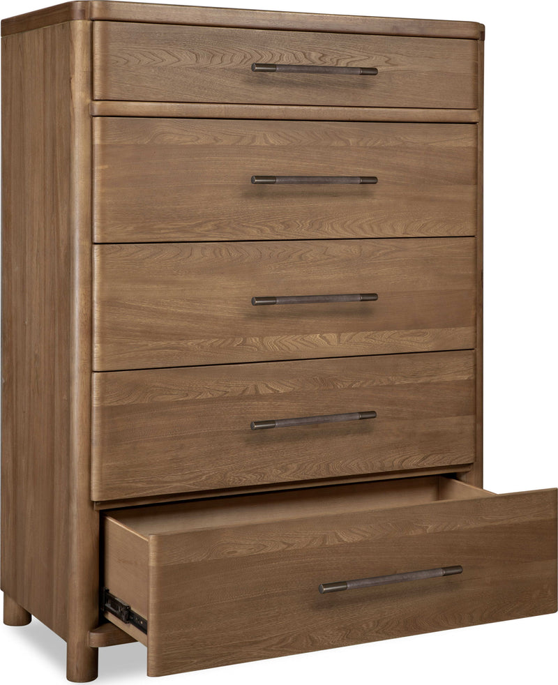 Hollis - 5 Drawer Chest - Cabin Glow