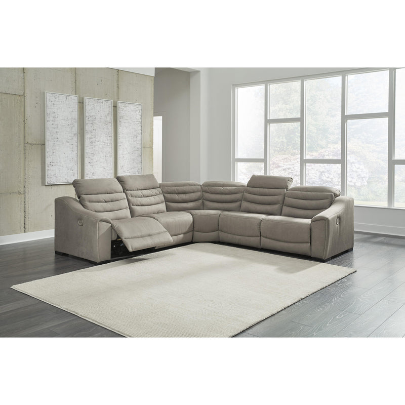 Signature Design by Ashley Next-Gen Gaucho Power Reclining Leather Look 5 pc Sectional 5850458/5850431/5850477/5850446/5850462 IMAGE 3