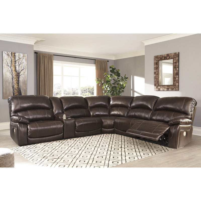 Signature Design by Ashley Hallstrung Power Reclining Leather Match 6 pc Sectional U5240258/U5240257/U5240219/U5240277/U5240246/U5240262 IMAGE 2