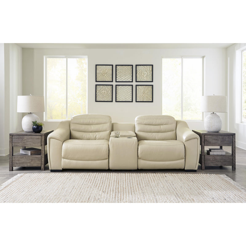 Signature Design by Ashley Center Line Power Reclining Leather Look 3 pc Sectional U6340558/U6340557/U6340562 IMAGE 2