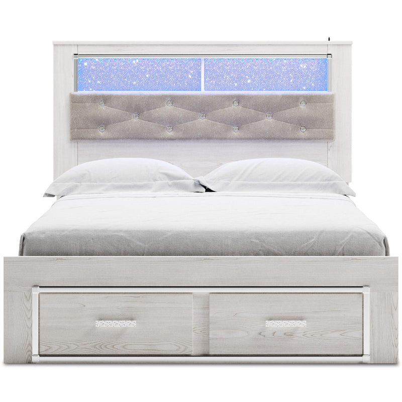 Signature Design by Ashley Altyra B2640B19 Queen Upholstered Bookcase Bed with Storage IMAGE 2