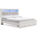 Signature Design by Ashley Altyra B2640B30 King Upholstered Bookcase Bed with Storage IMAGE 1