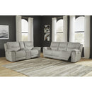 Signature Design by Ashley Next-Gen Gaucho Power Reclining Leather Look Sofa 6080615 IMAGE 8