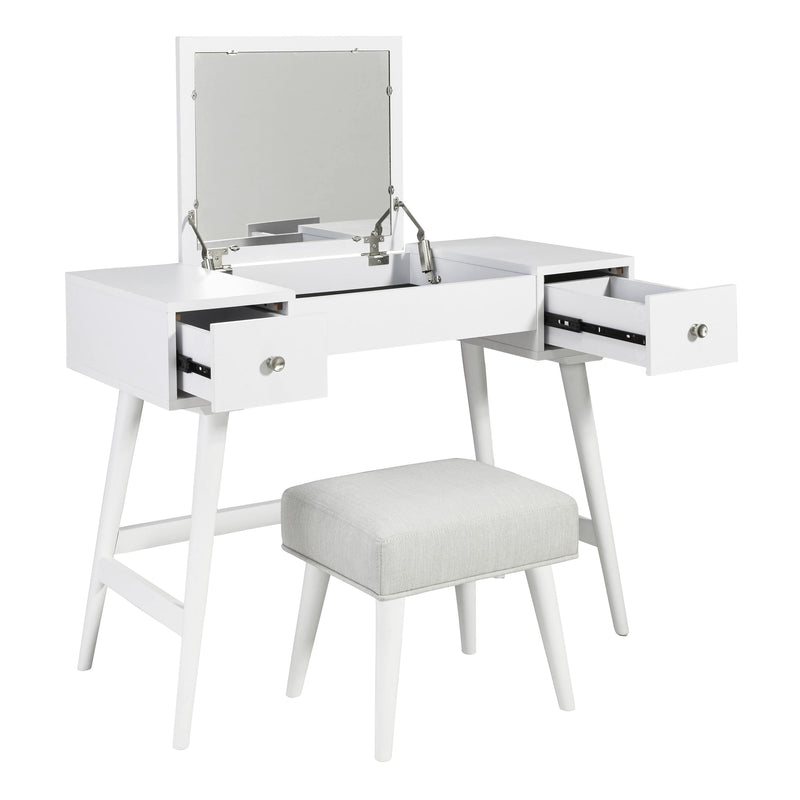 Signature Design by Ashley Thadamere B060-122 Vanity/Upholstered Stool IMAGE 2