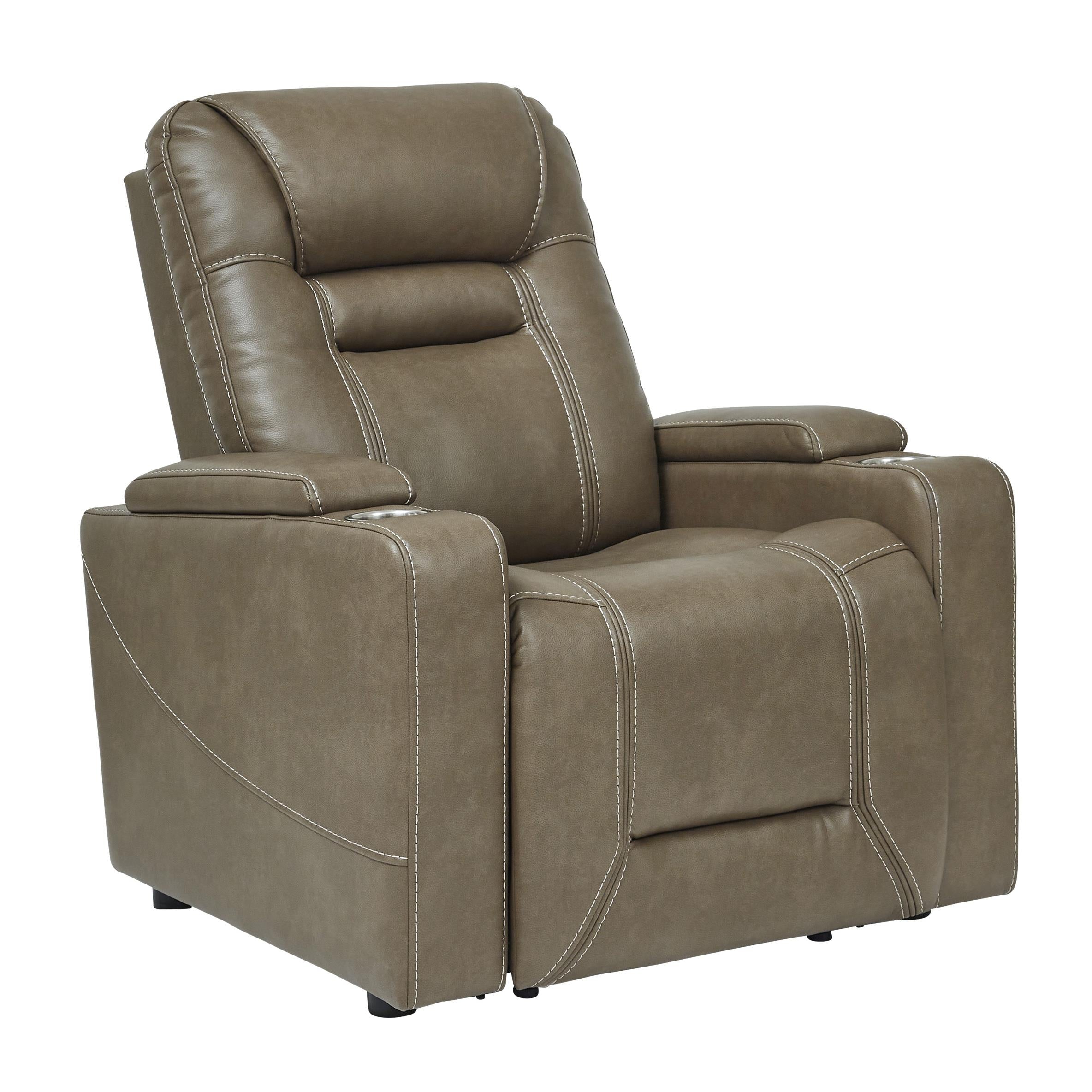 Signature Design by Ashley Crenshaw Power Leather Look Recliner 112031