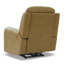 Signature Design by Ashley Card Player Power Leather Look Recliner 1180713 IMAGE 4