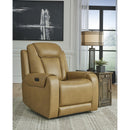 Signature Design by Ashley Card Player Power Leather Look Recliner 1180713 IMAGE 5
