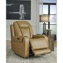 Signature Design by Ashley Card Player Power Leather Look Recliner 1180713 IMAGE 6