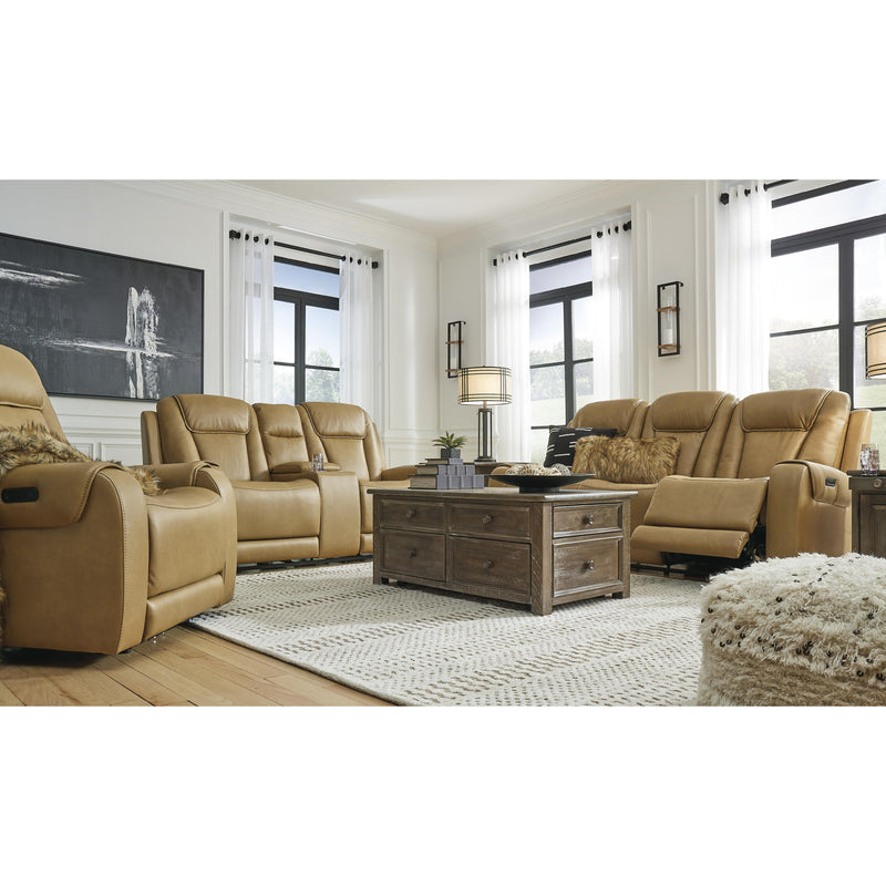 Signature Design by Ashley Card Player Power Reclining Leather Look Sofa 1180715 IMAGE 12