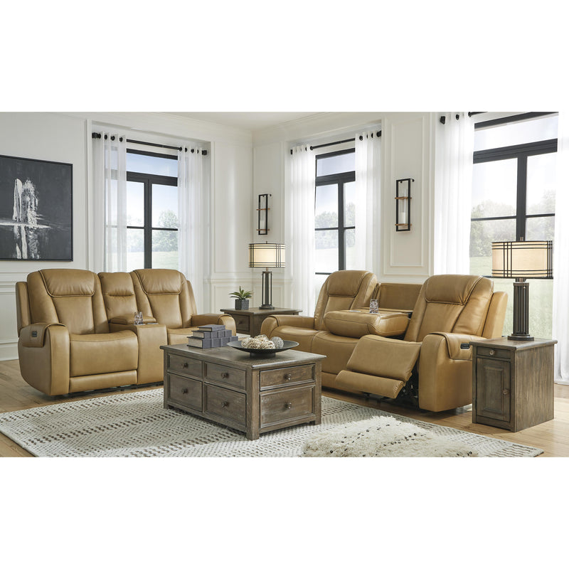 Signature Design by Ashley Card Player Power Reclining Leather Look Sofa 1180715 IMAGE 14