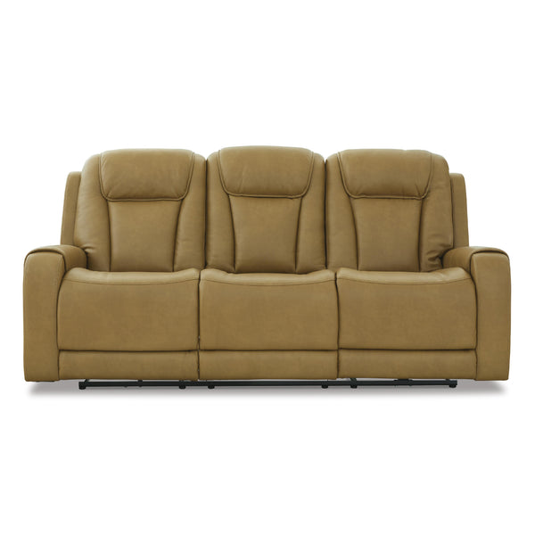 Signature Design by Ashley Card Player Power Reclining Leather Look Sofa 1180715 IMAGE 1