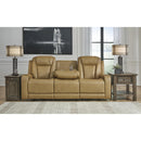 Signature Design by Ashley Card Player Power Reclining Leather Look Sofa 1180715 IMAGE 7