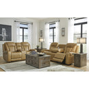 Signature Design by Ashley Card Player Power Reclining Leather Look Loveseat 1180718 IMAGE 14