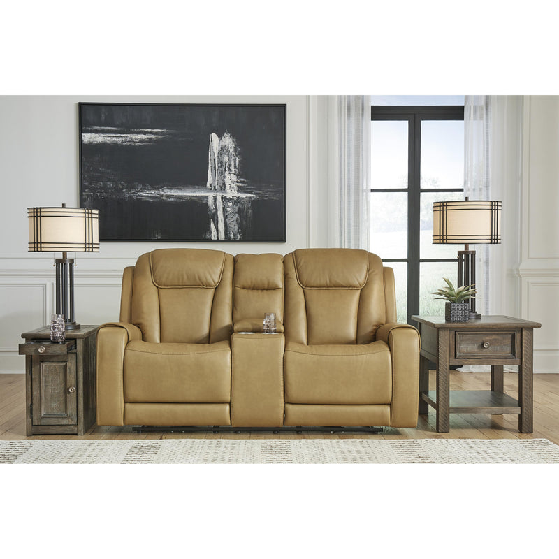 Signature Design by Ashley Card Player Power Reclining Leather Look Loveseat 1180718 IMAGE 5