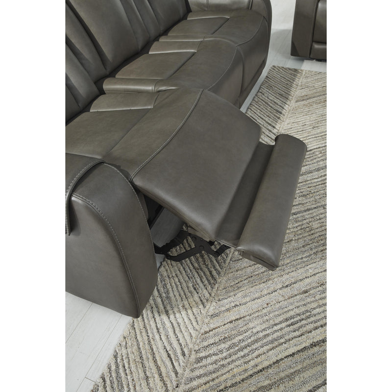 Signature Design by Ashley Card Player Power Reclining Leather Look Loveseat 1180818 IMAGE 8