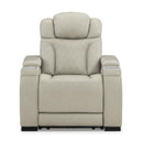 Signature Design by Ashley Strikefirst Power Leather Look Recliner U1280613 IMAGE 3