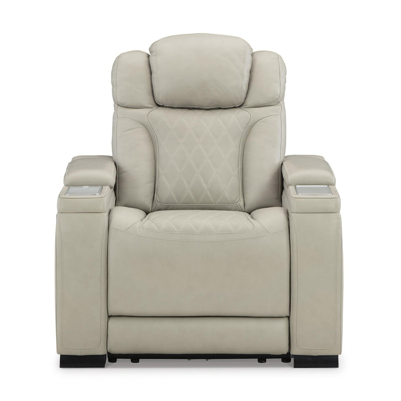 Signature Design by Ashley Strikefirst Power Leather Look Recliner U1280613 IMAGE 3