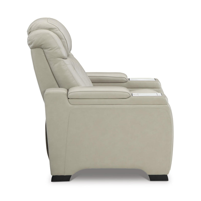 Signature Design by Ashley Strikefirst Power Leather Look Recliner U1280613 IMAGE 4