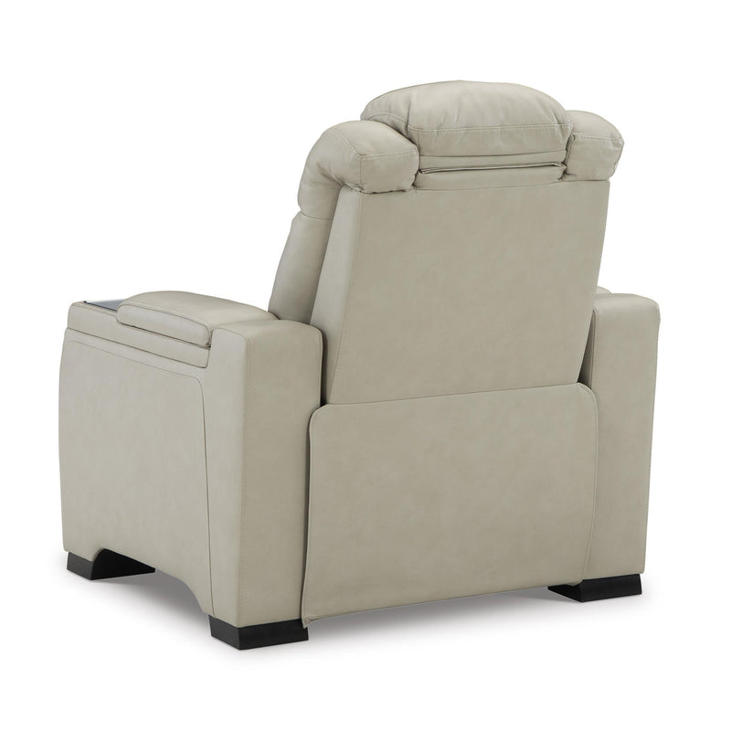 Signature Design by Ashley Strikefirst Power Leather Look Recliner U1280613 IMAGE 5