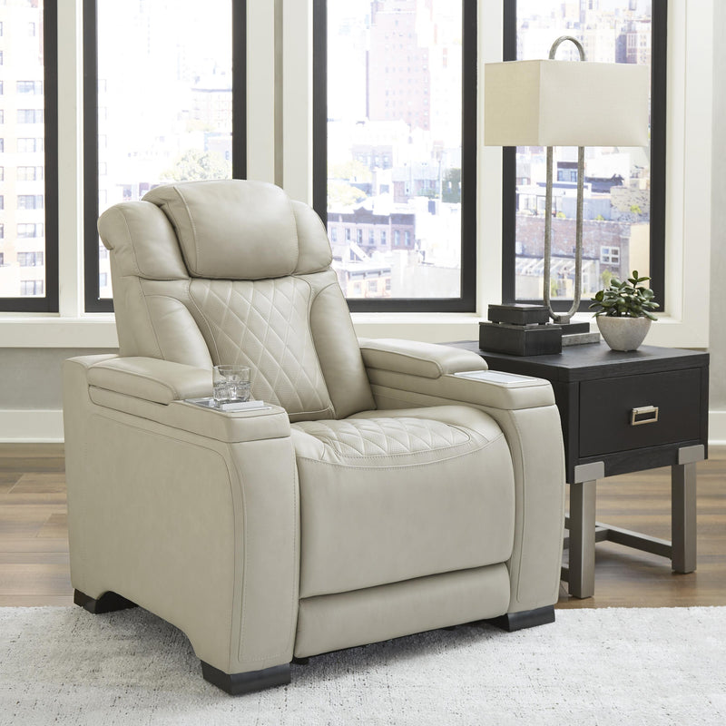 Signature Design by Ashley Strikefirst Power Leather Look Recliner U1280613 IMAGE 6