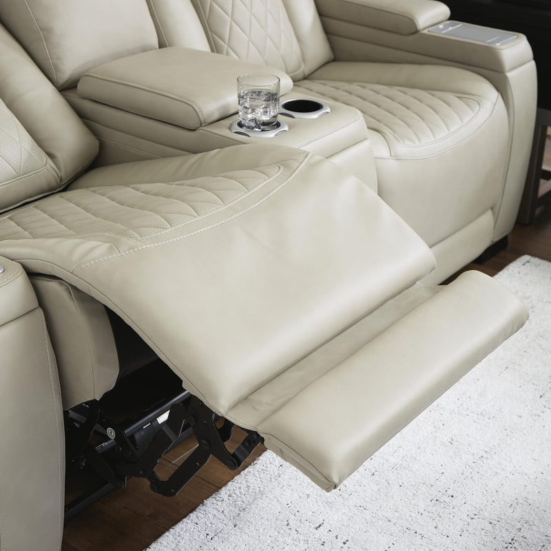 Signature Design by Ashley Strikefirst Power Leather Look Recliner U1280613 IMAGE 8