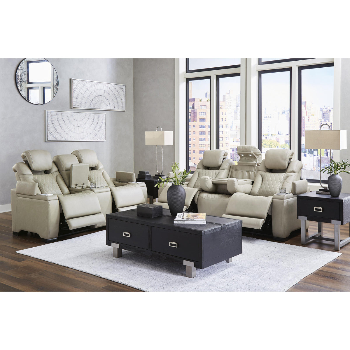 Signature Design by Ashley Strikefirst Power Reclining Leather Look Lo
