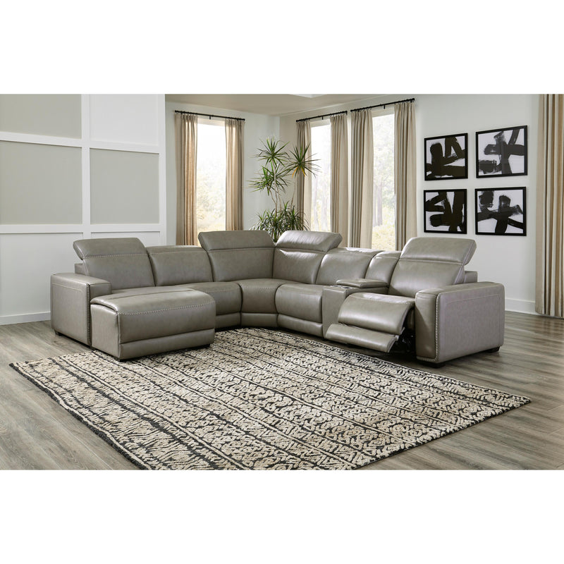 Signature Design by Ashley Correze Power Reclining Leather Match 6 pc Sectional U9420279/U9420246/U9420277/U9420246A/U9420257/U9420262 IMAGE 2