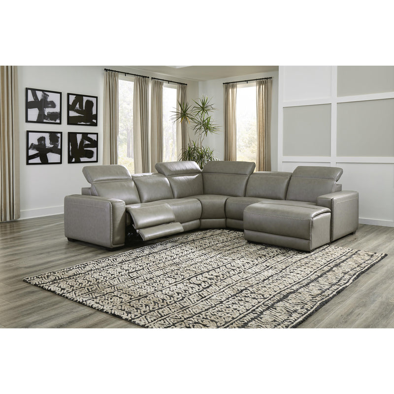 Signature Design by Ashley Correze Power Reclining Leather Match 5 pc Sectional U9420246/U9420246A/U9420258/U9420277/U9420297 IMAGE 2