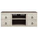 Signature Design by Ashley Willowton EW0267-268 Large TV Stand with Fireplace Option IMAGE 3