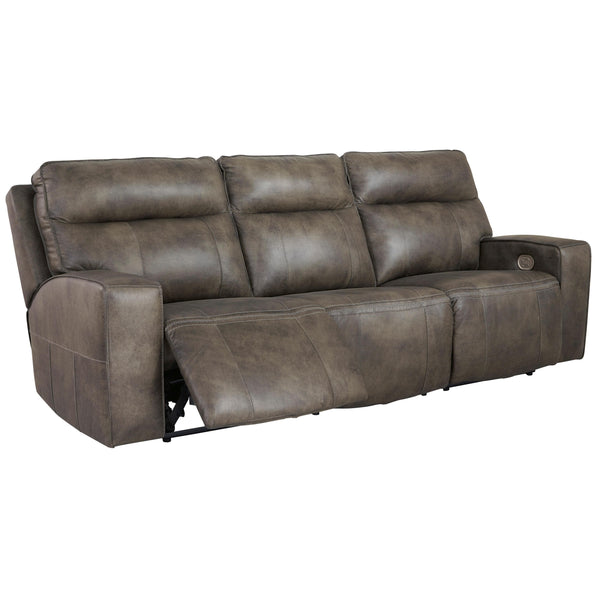 Signature Design by Ashley Game Plan Power Reclining Leather Sofa U1520515 IMAGE 1