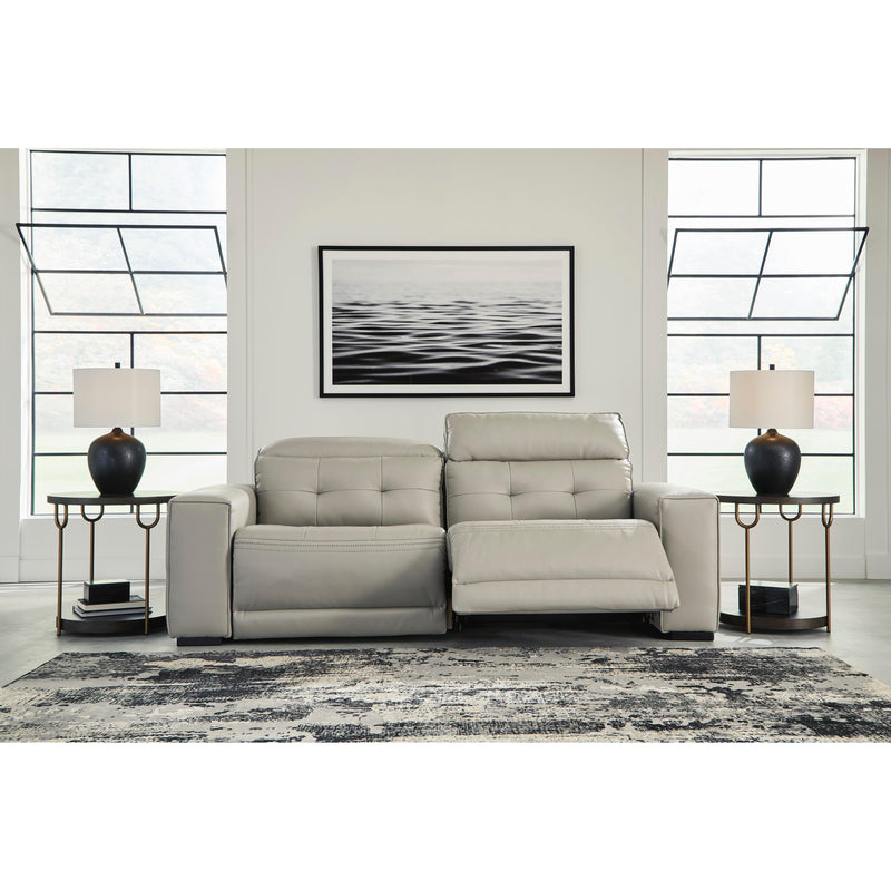 Signature Design by Ashley Leadman Power Reclining Leather Look Loveseat 2330258/2330262 IMAGE 2