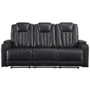 Signature Design by Ashley Center Point Reclining Leather Look Sofa 2400489 IMAGE 3