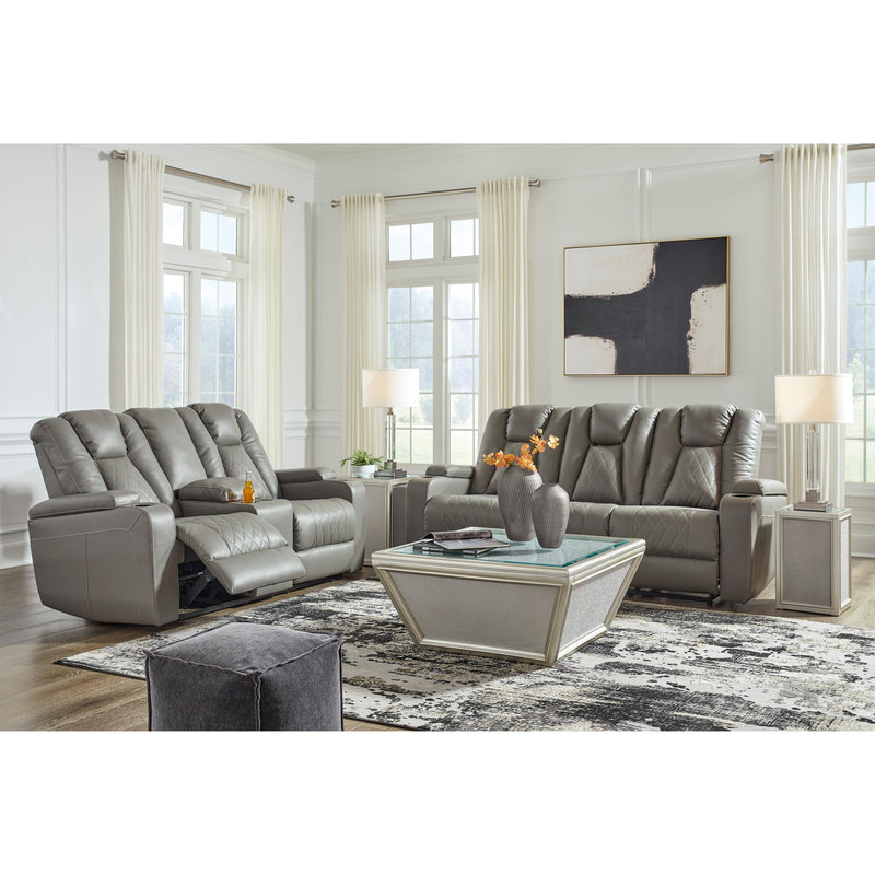 Signature Design by Ashley Mancin Reclining Leather Look Sofa 2970289 IMAGE 12