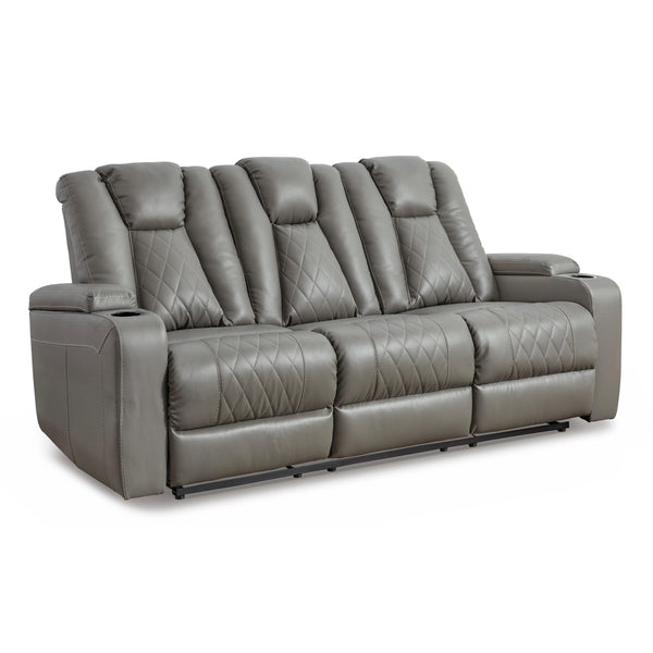 Signature Design by Ashley Mancin Reclining Leather Look Sofa 2970289 IMAGE 1