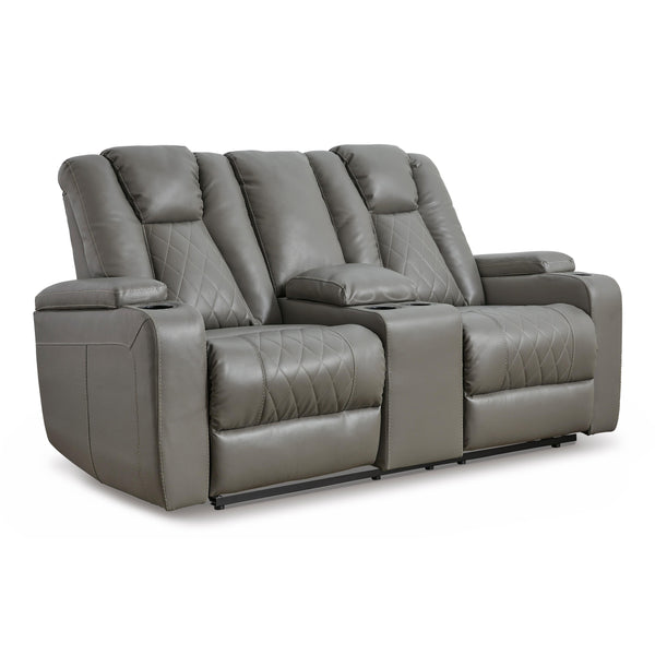 Signature Design by Ashley Mancin Reclining Leather Look Loveseat 2970294 IMAGE 1